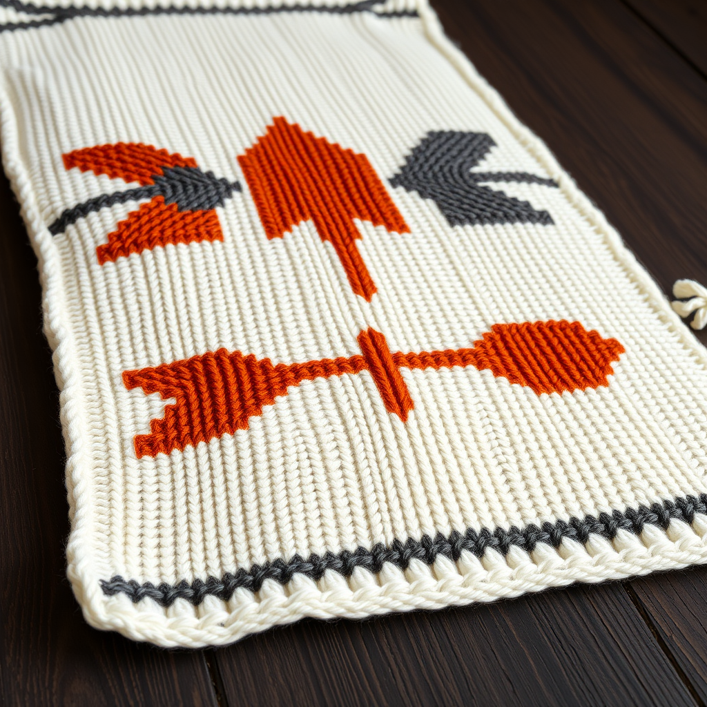 Emberfall Geometric Throw Free Pattern – A Modern Knit Blanket