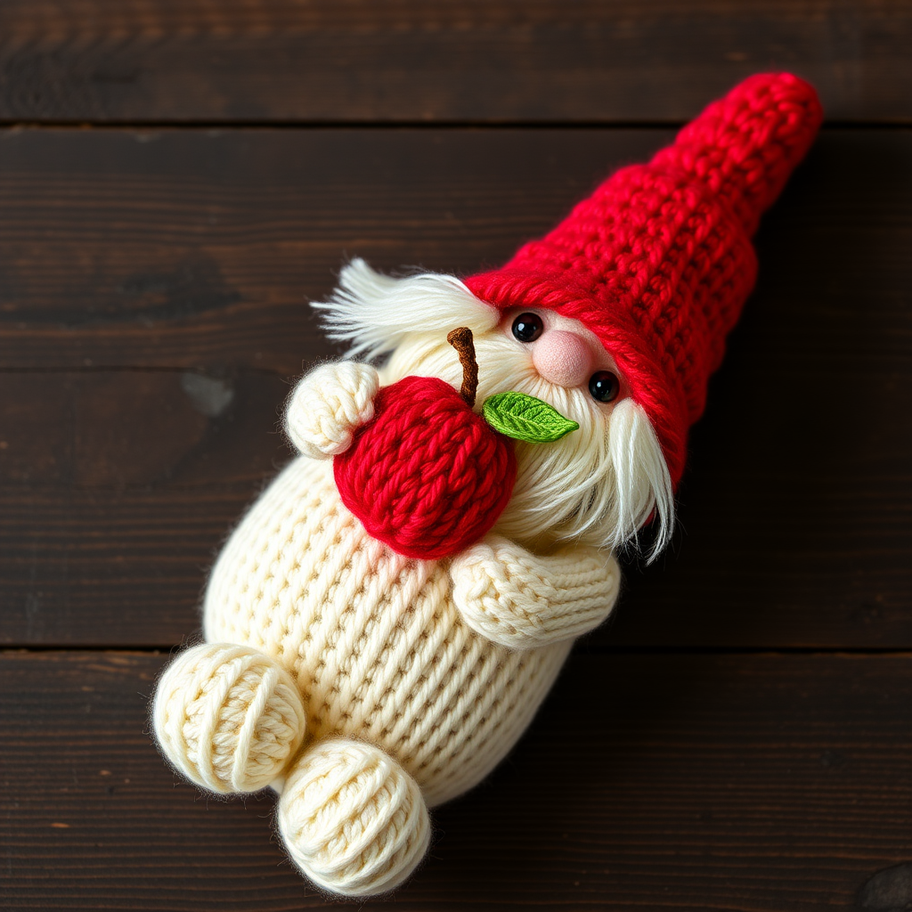 Orchard Guardian Gnome Free Pattern – Knit a Whimsical Apple-Keeper Amigurumi