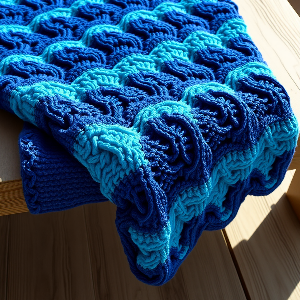 The Cosmic Ripple Chunky Blanket Free Pattern