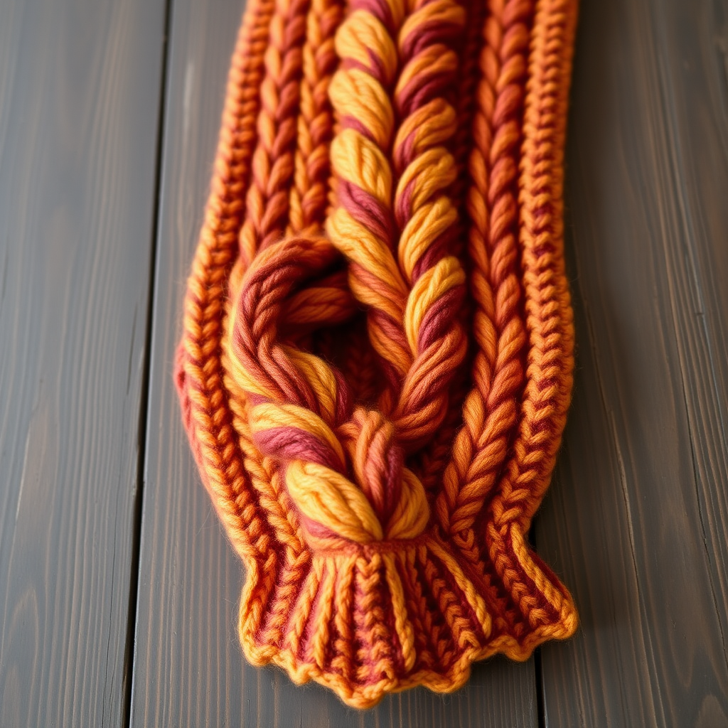 Ember Glow Chunky Cable Scarf Free Pattern – A Knitted Winter Hearth Wrap
