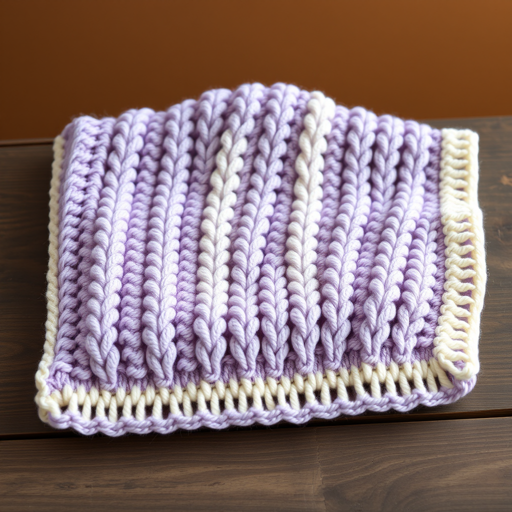 Lilac Meadows Baby Blanket Free Knitting Pattern