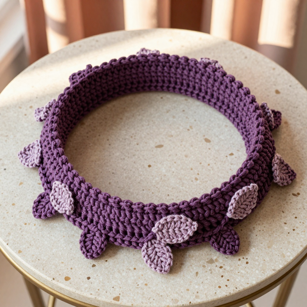 Plum Leaf Vine Crochet Headband Free Pattern