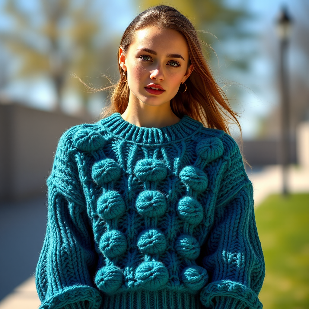 The Whimsical Bubble Knit Sweater Free Pattern