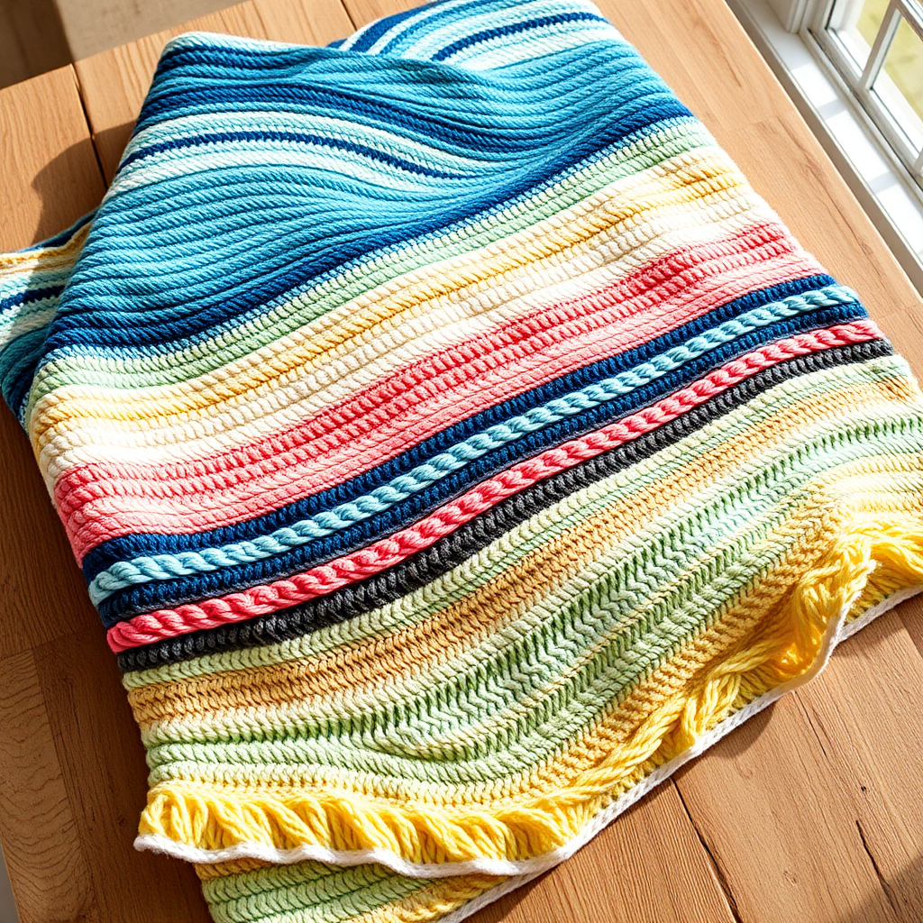 The Cozy Ripple Wave Blanket Free Pattern