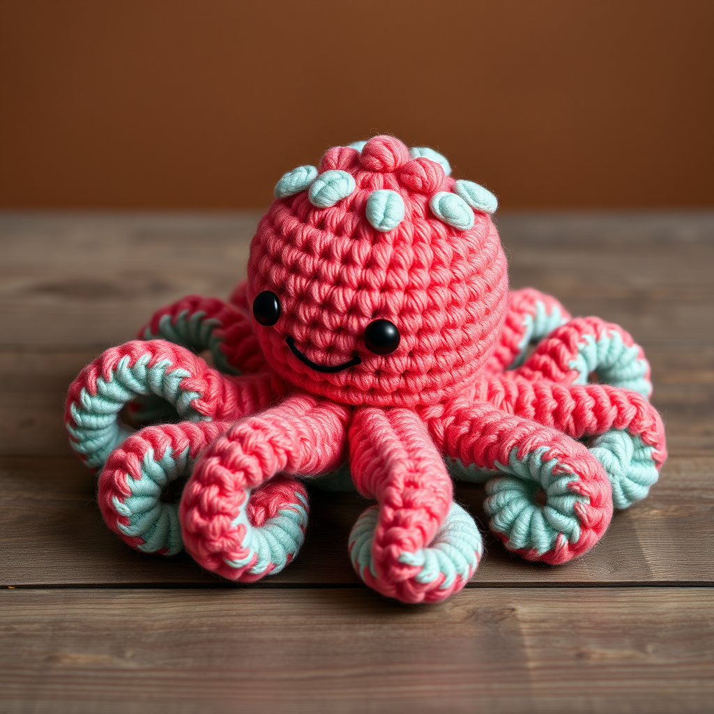 The Coral Reef Cuddle Octopus: A Free Crochet Pattern for a Textured, Modern Sea Creature