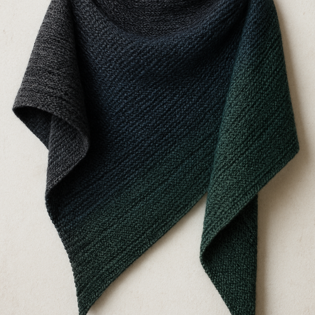 Asymmetrical Dark Academia Shawl Free Pattern