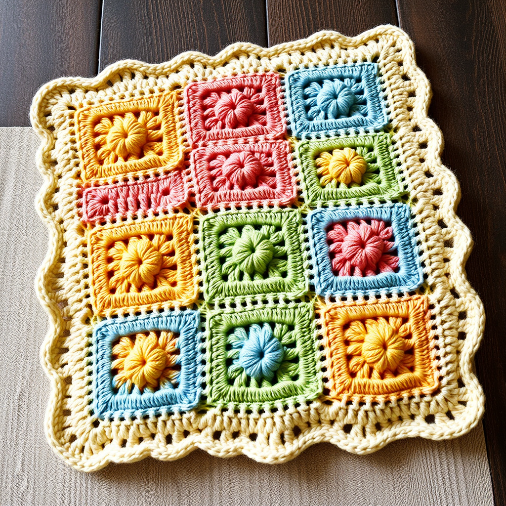 The Sunburst Meadow Granny Square Baby Blanket Free Pattern – A Radiant Crochet Heirloom