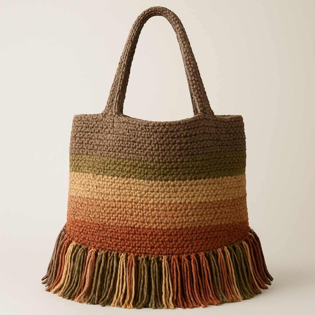 Chunky Avant-Garde Fringe Tote - Free Pattern
