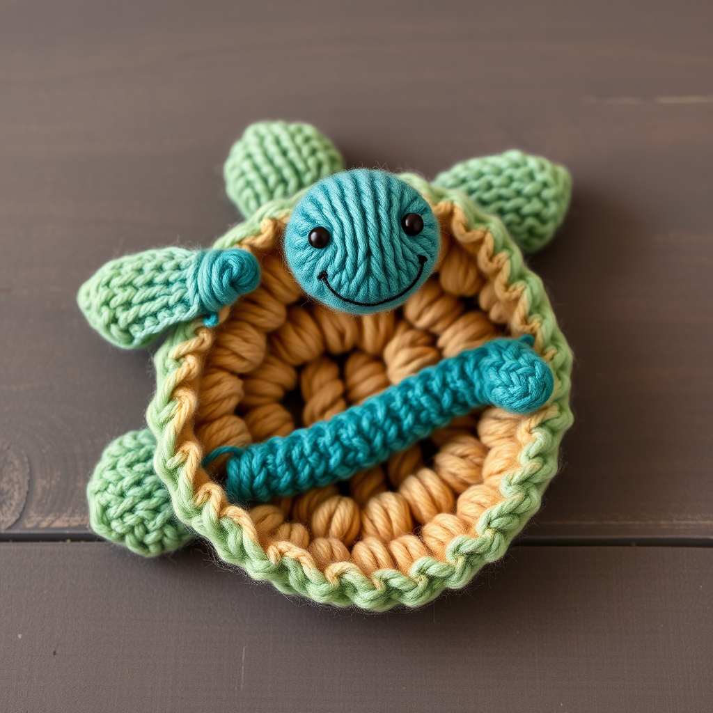 Coral Cove Sea Turtle Appliqué Free Pattern – Knit a Textured Ocean Charm