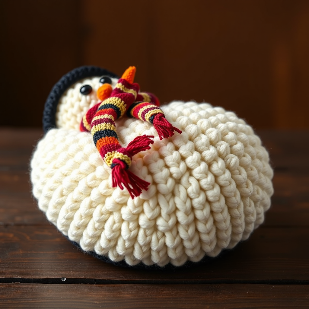 Sparkles the Snowman: A Free Knitting Pattern for a Textured, Modern Winter Companion