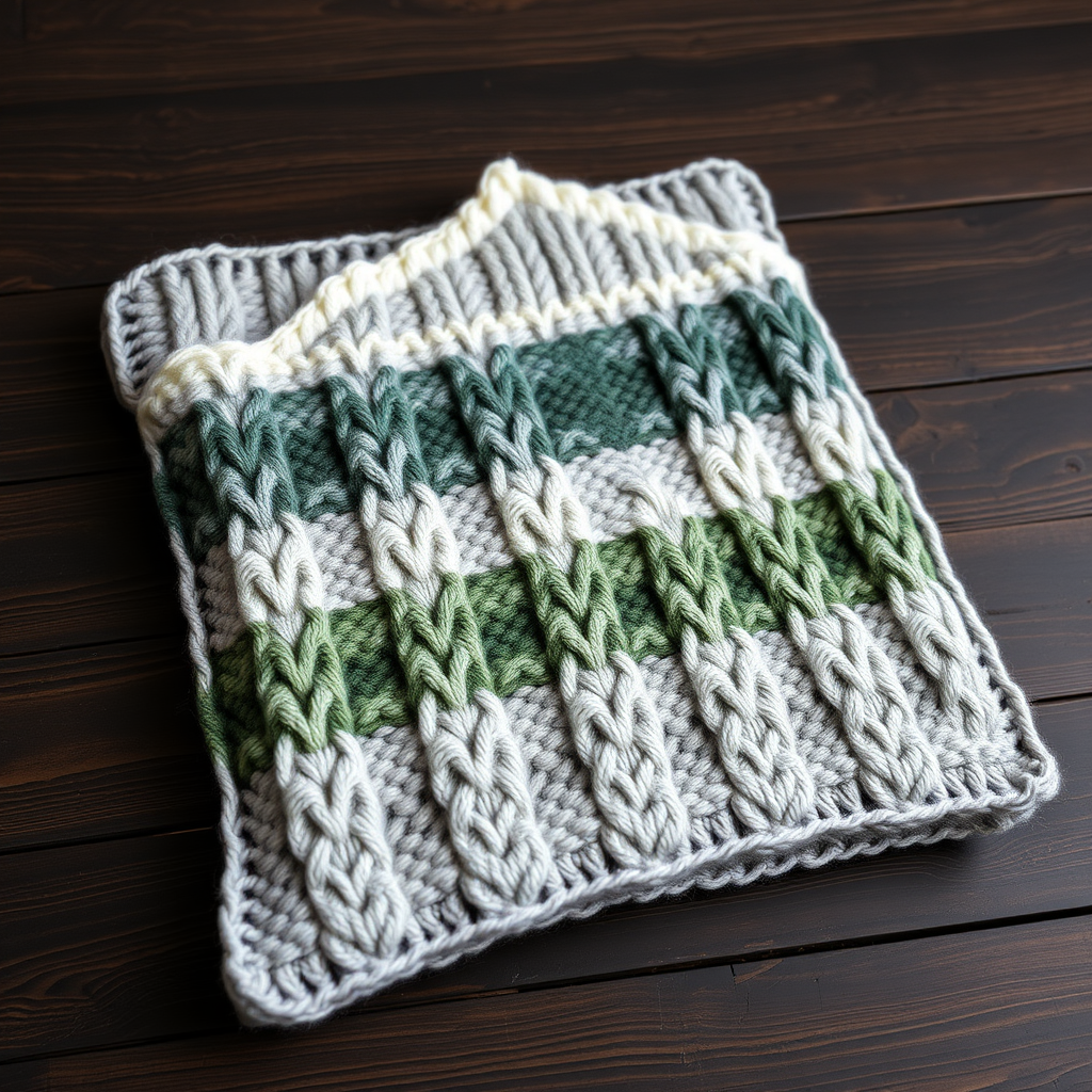 Summit Ridge Alpine Throw Free Knitting Pattern – Textured Mountain Peak Blanket