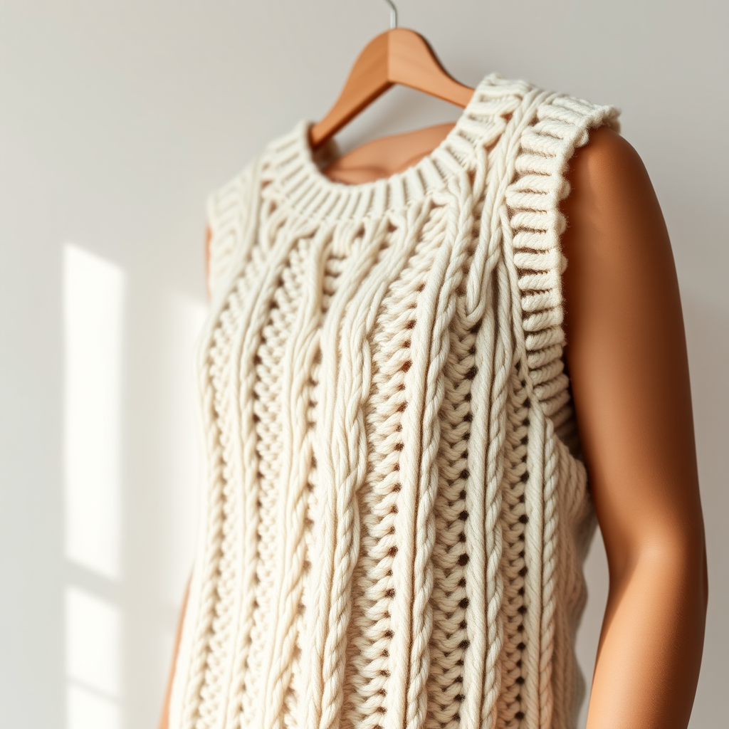 Chunky Cable Knit Sweater Vest Pattern