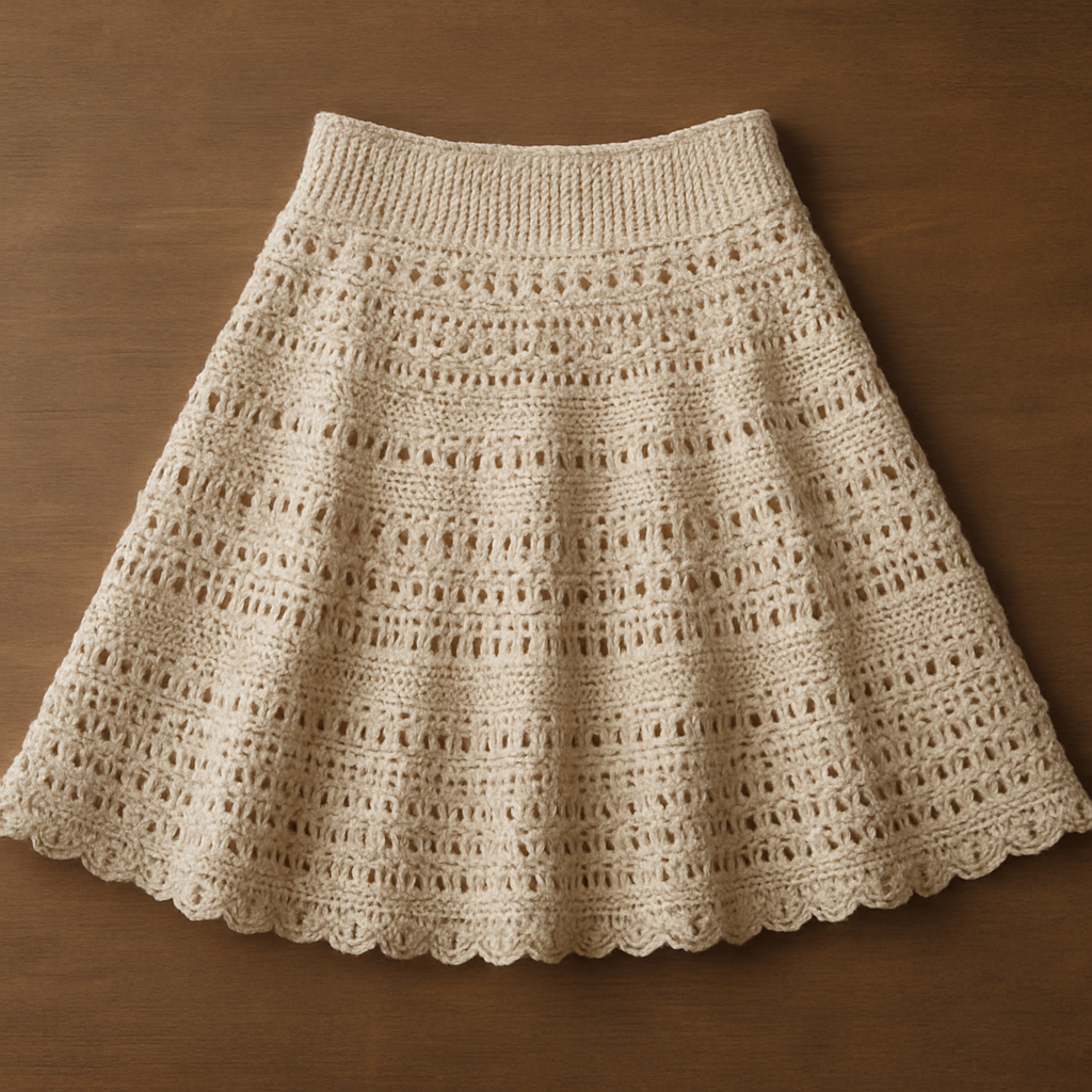 Crochet Playful Lacy A-Line Skirt Free Pattern