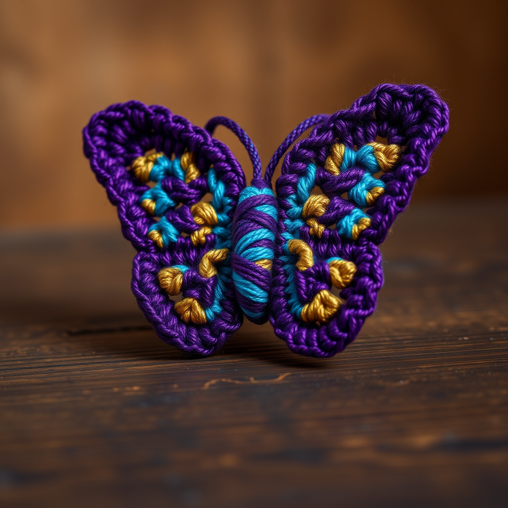 Glittering Wings Butterfly Magnet Free Pattern