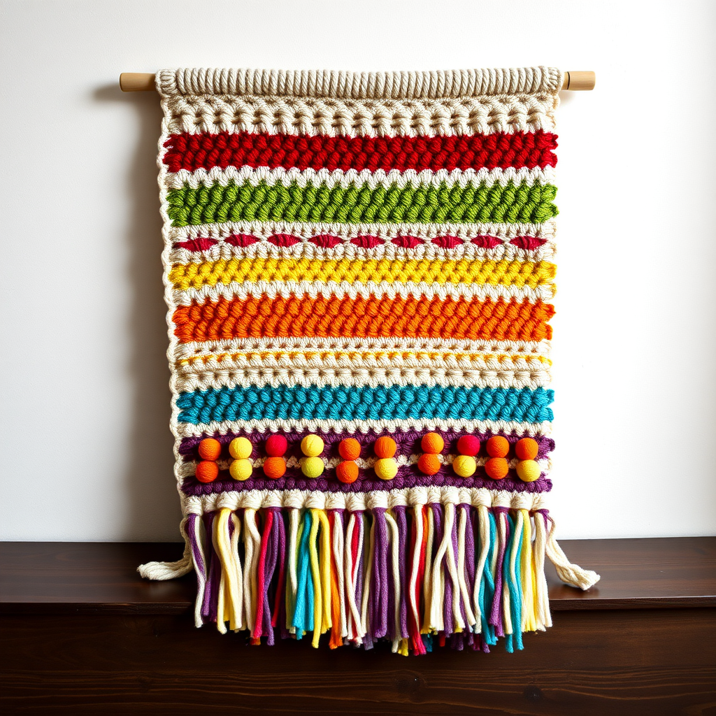The Prism Cascade Wall Hanging: A Free Crochet Pattern for a Textured, Rainbow-Hued Tapestry