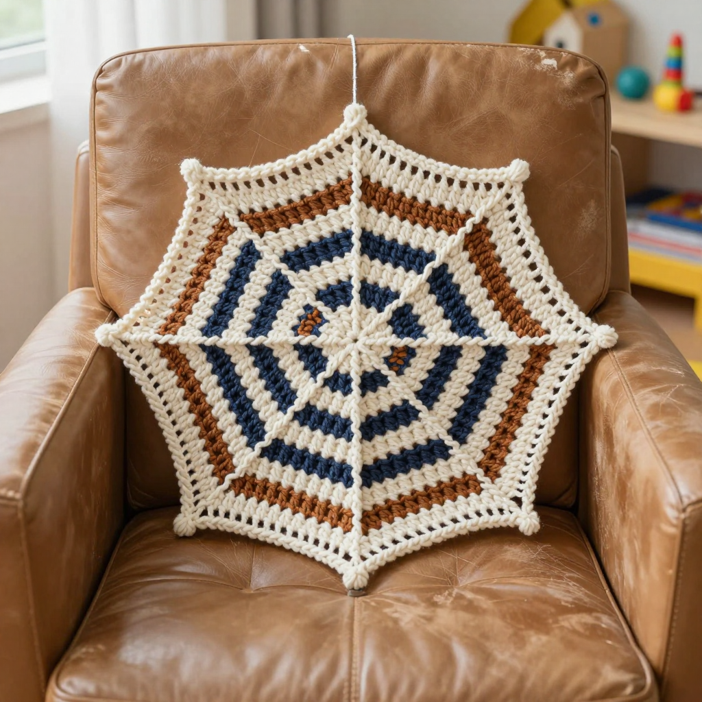 Spiderweb Lampshade Ribbing: Free Crochet Pattern