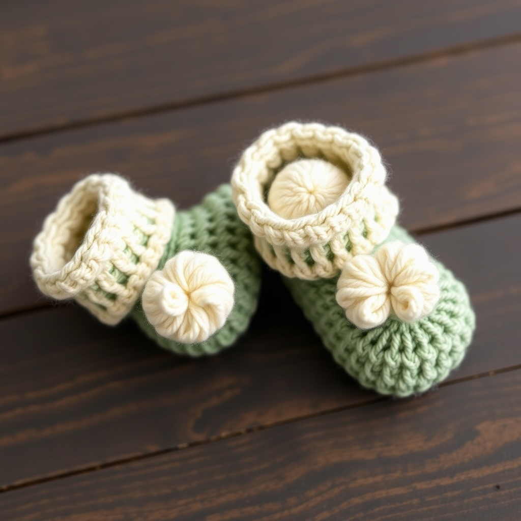 Whispering Willow Baby Booties Free Pattern