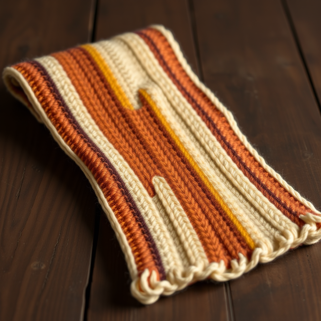 Drifting Dune Vertical Stripe Scarf Free Pattern – Knit a Desert Mirage