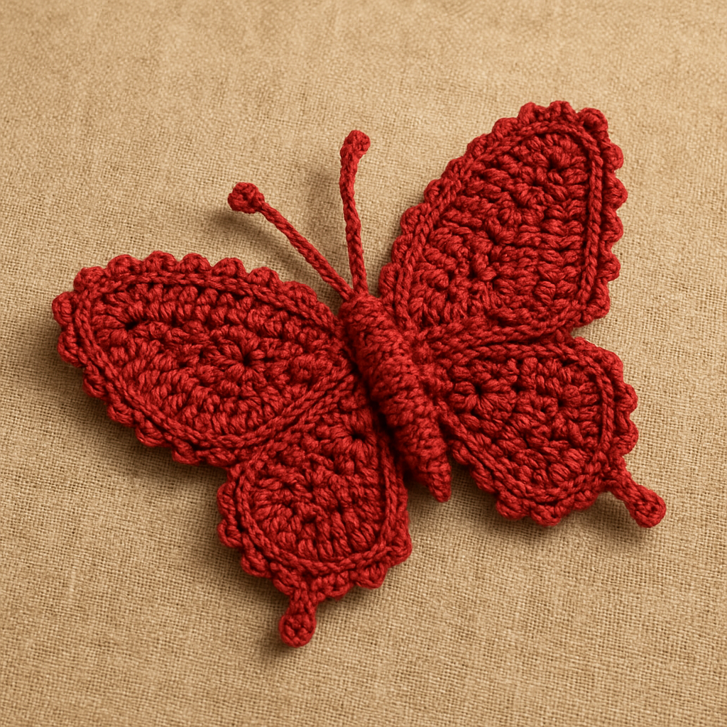 Crochet Whimsical Lacy Dragonfly Soft Appliqué Free Pattern