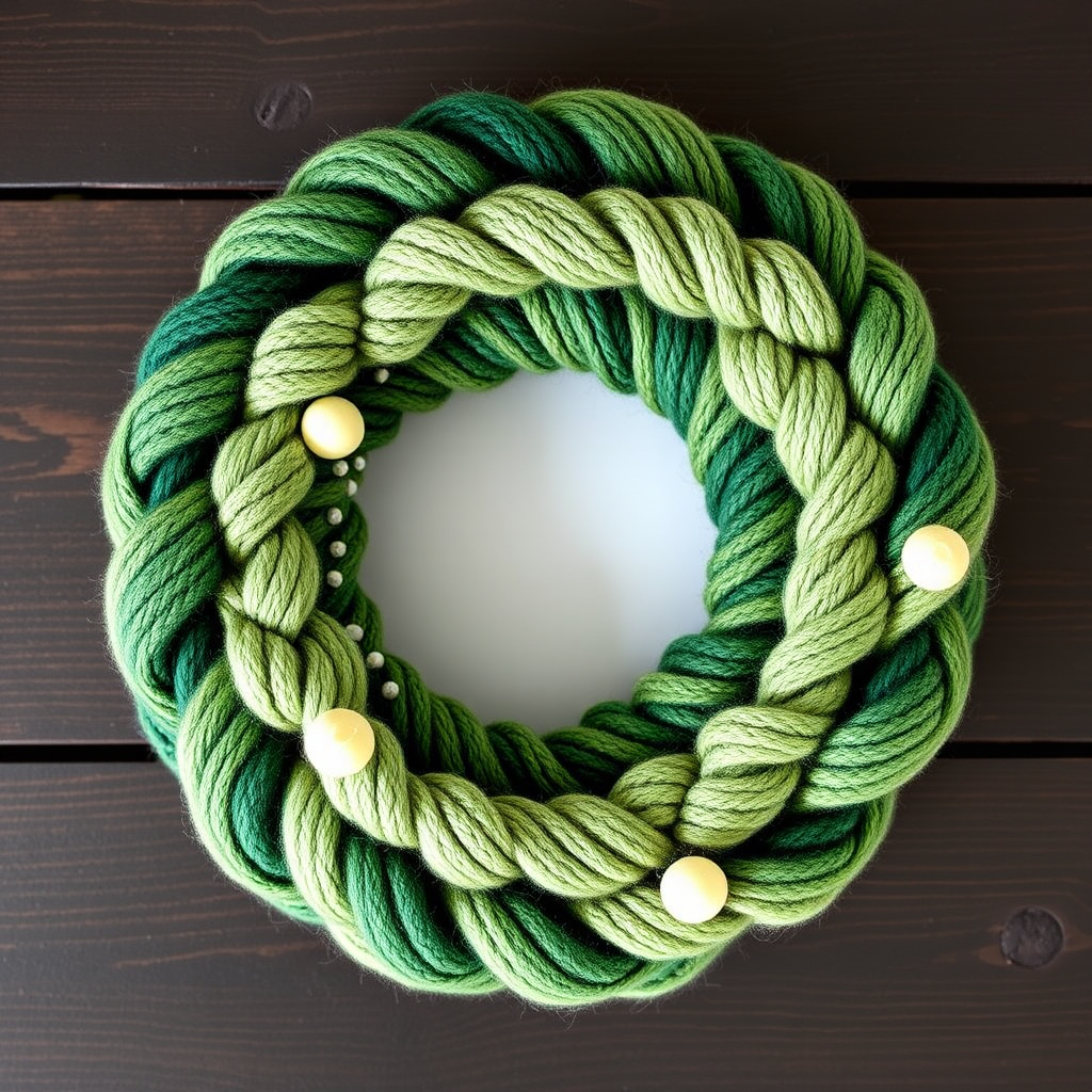 Evergreen Embrace Knitted Wreath Free Pattern