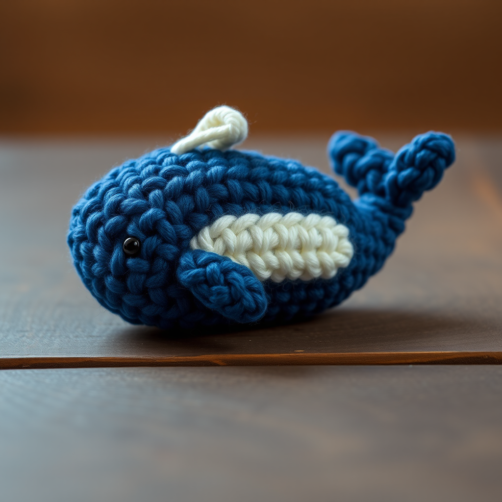 The Driftwood Whale Keychain: A Free Crochet Pattern for a Textured, Mini Ocean Companion