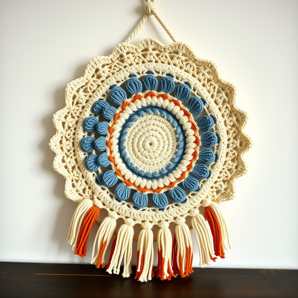 Celestial Bloom Mandala Wall Hanging Free Pattern