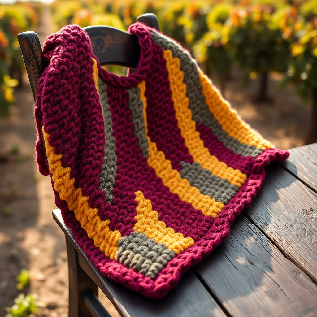 The Vineyard Vista Triangle Shawl: A Free Knitting Pattern for a Textured, Color-Block Wrap