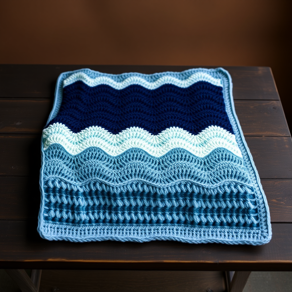 Free Pattern: Oceanic Waveform Baby Afghan