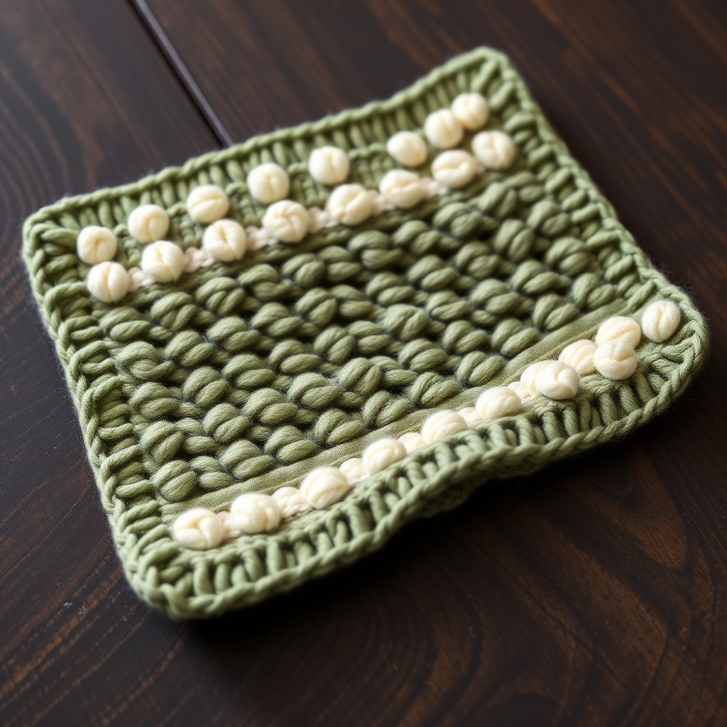 Mossy Glen Textured Washcloth Free Knitting Pattern – Botanical Spa Square
