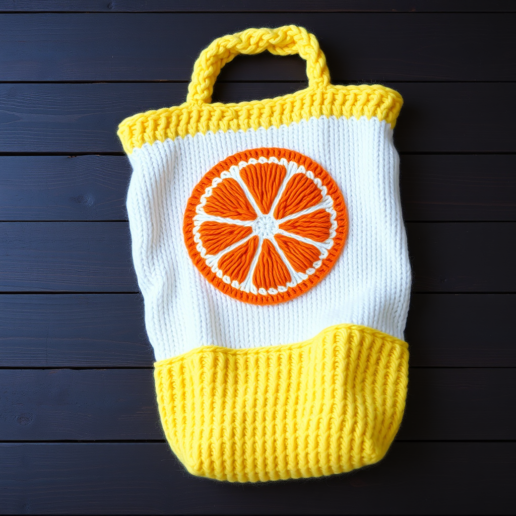 Sun-Kissed Citrus Tote Bag Free Pattern – A Knitted Summer Market Bag