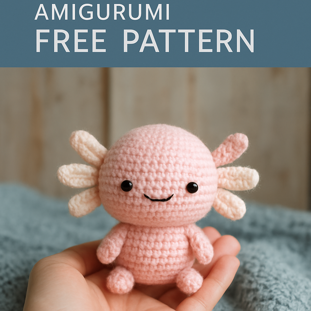 Viral Axolotl Amigurumi Free Pattern