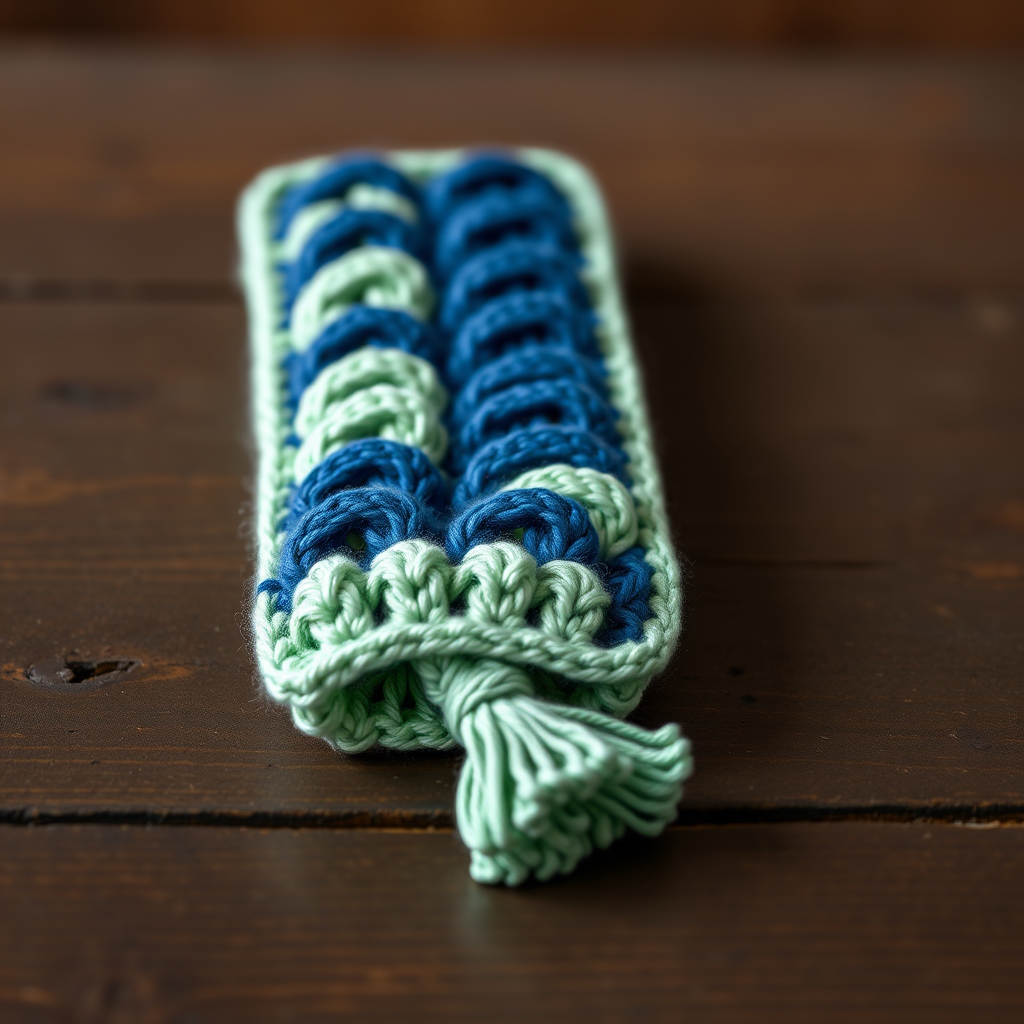 Ripples Crochet Bookmark Free Pattern – Oceanic Wave Stitch Design