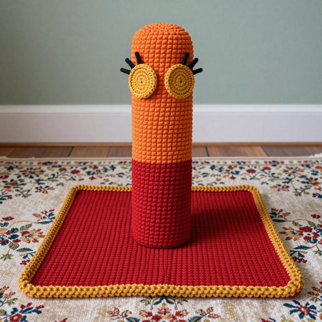 Button-Eye Monster Comforter Crochet Free Pattern