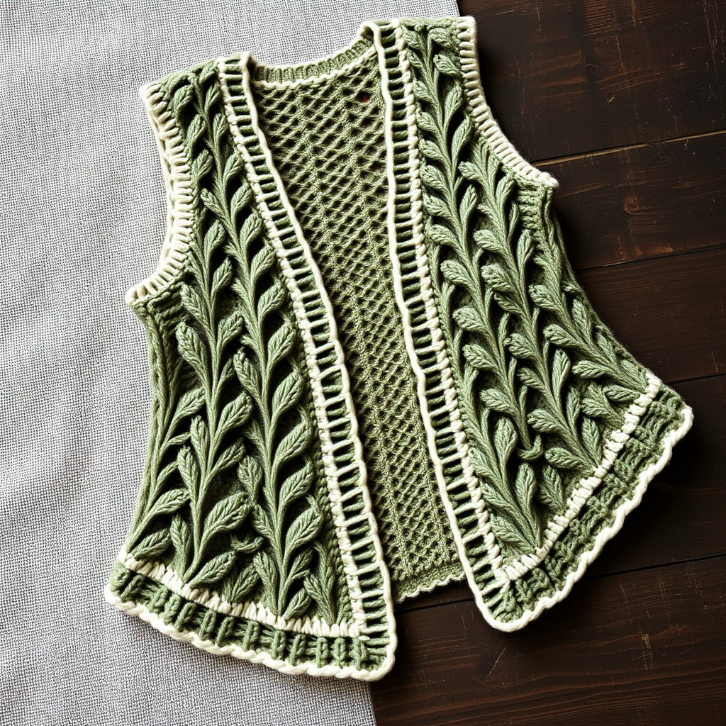 Cascading Vine Lace Vest Free Knitting Pattern – Botanical Boho Layer