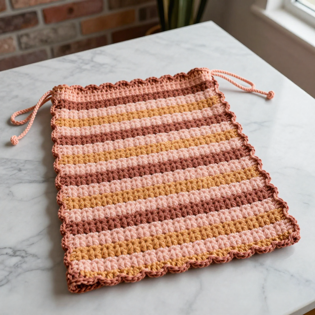 Apricot Shell Soap Wrap Free Crochet Pattern
