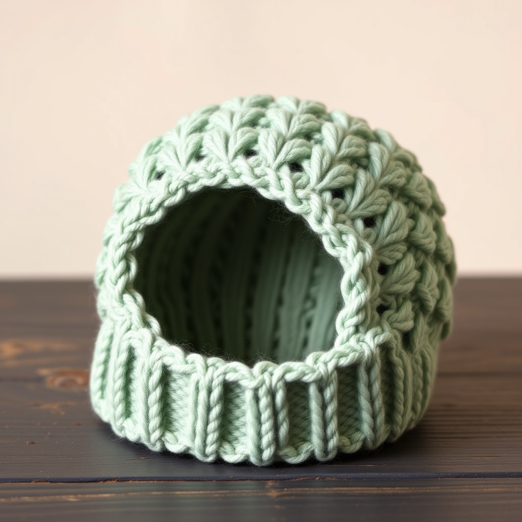 Whispering Willow Baby Beanie Free Pattern – Knit a Soft Textured Crown