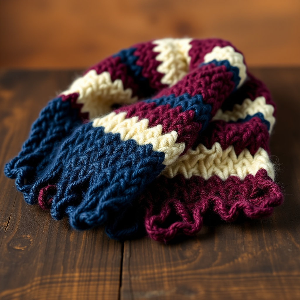 Classic Preppy Stripes Scarf Free Pattern