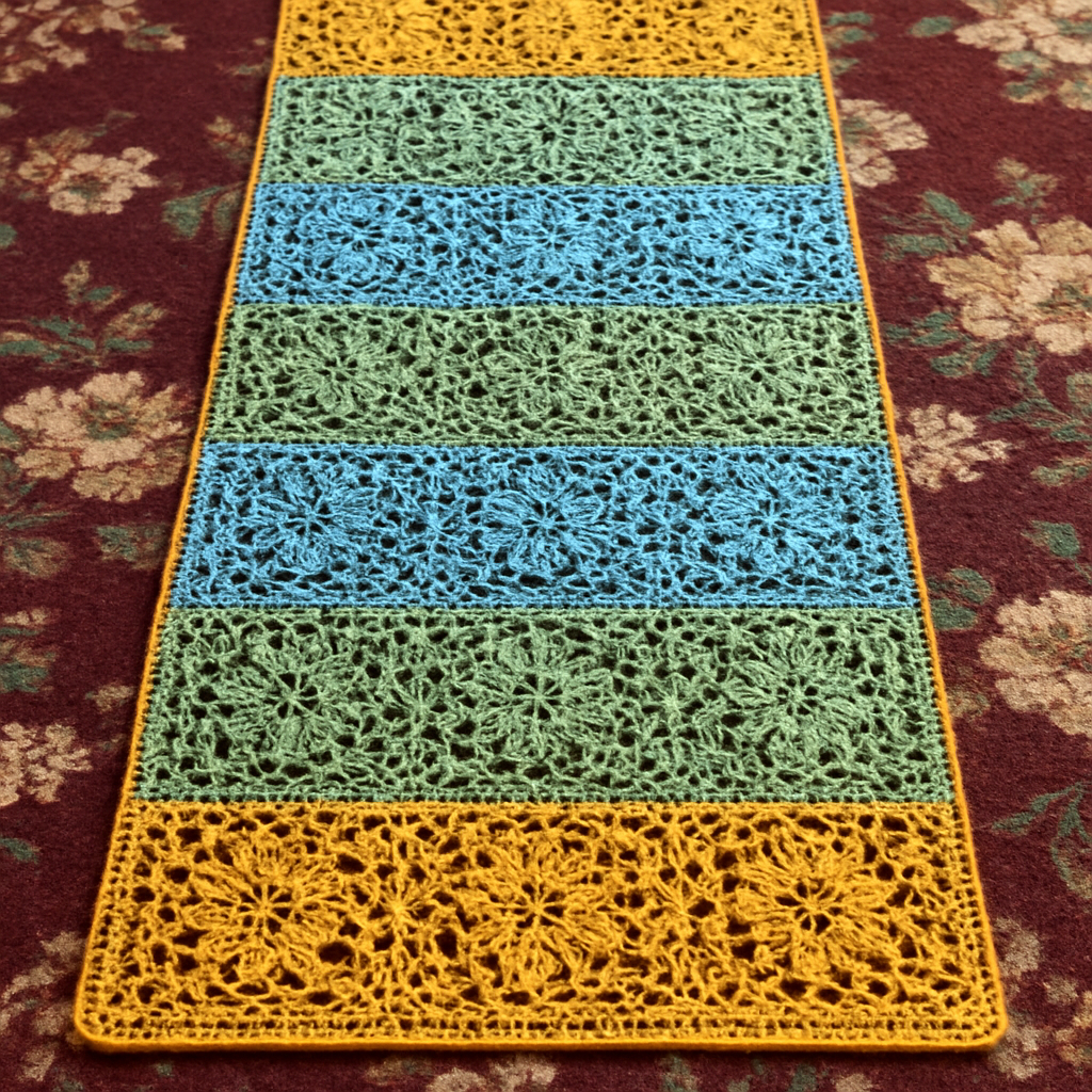 Sunlit Meadow Table Runner Free Pattern