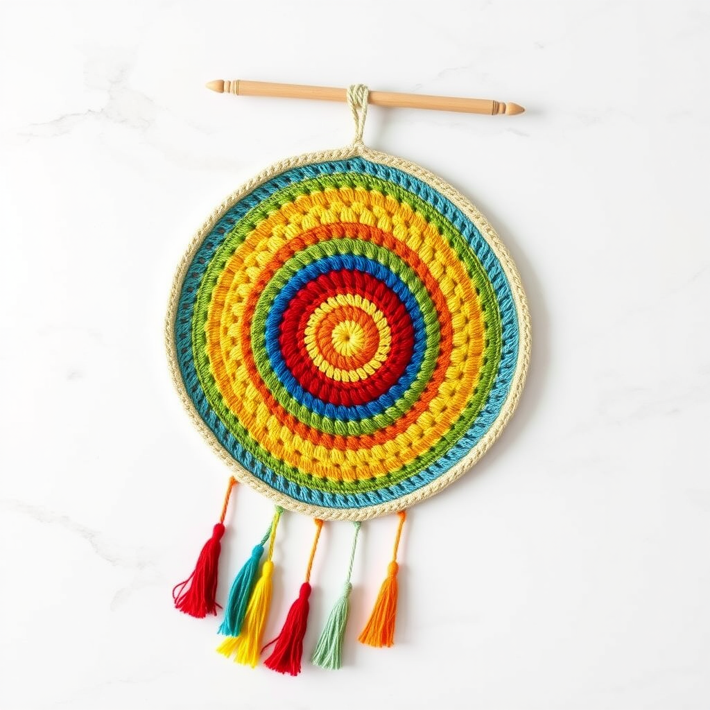 The Sunburst Mandala Wall Hanging Free Pattern