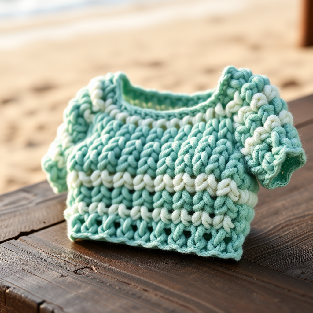 The Seafoam Ripple Crop Top: A Free Crochet Pattern for a Textured, Breezy Summer Essential