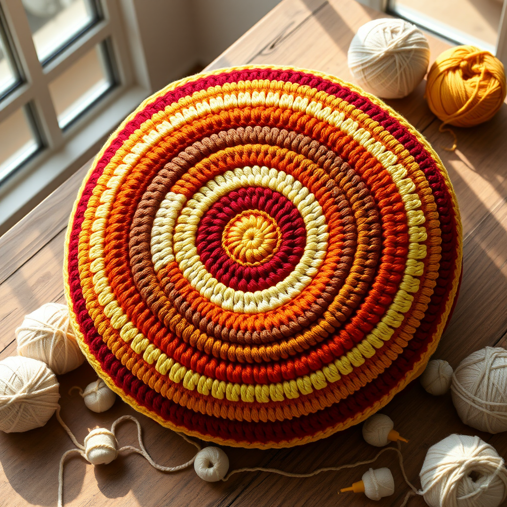 The Bohemian Sunburst Pillow Free Pattern