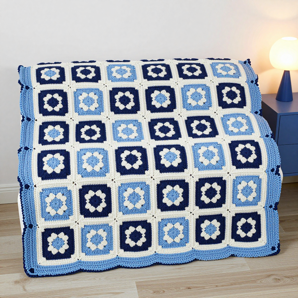 Harbor Light Granny Square Throw Free Pattern