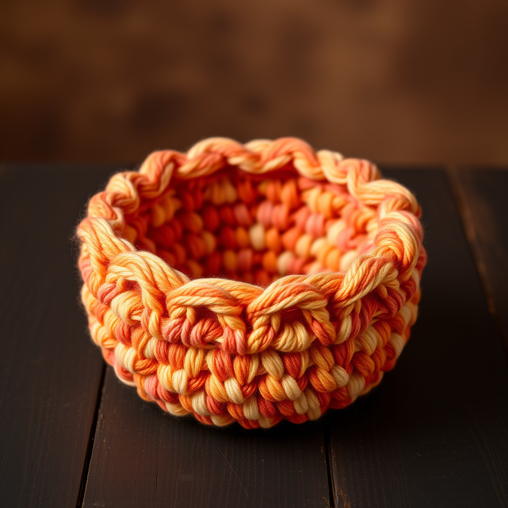 Sunset Waves T-shirt Yarn Basket Free Pattern