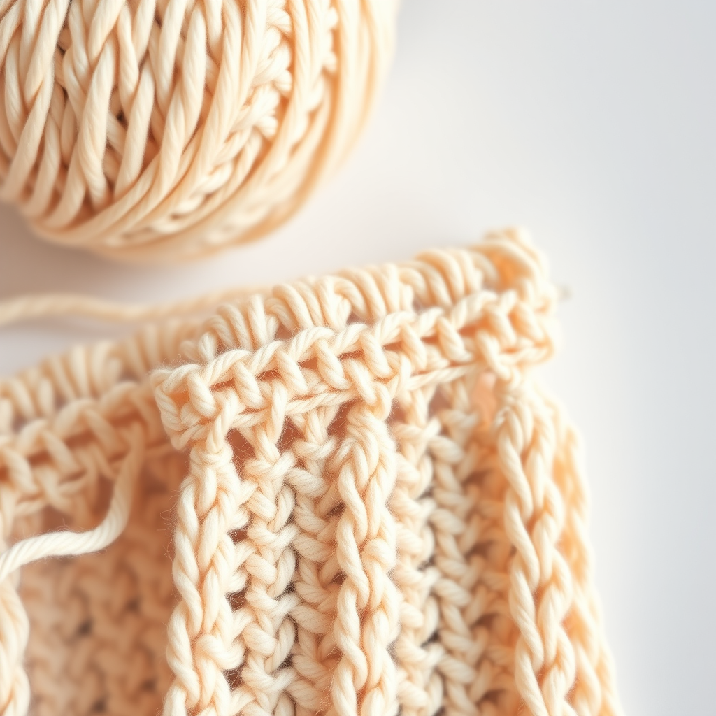 Chunky Ribbed Crochet Swatch with Picot Bind Off