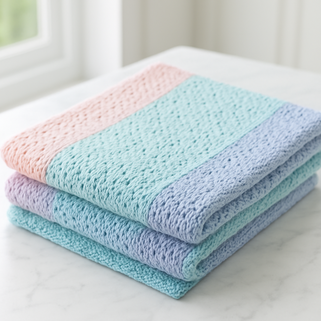 Pastel Lace Mesh Baby Blanket Free Pattern