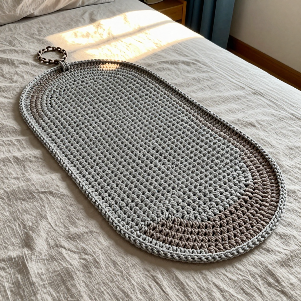 River Stone Oval Hot Pad Free Crochet Pattern