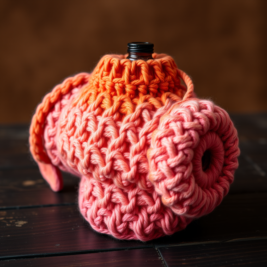 Sunset Waves Bottle Holder Bag Free Pattern