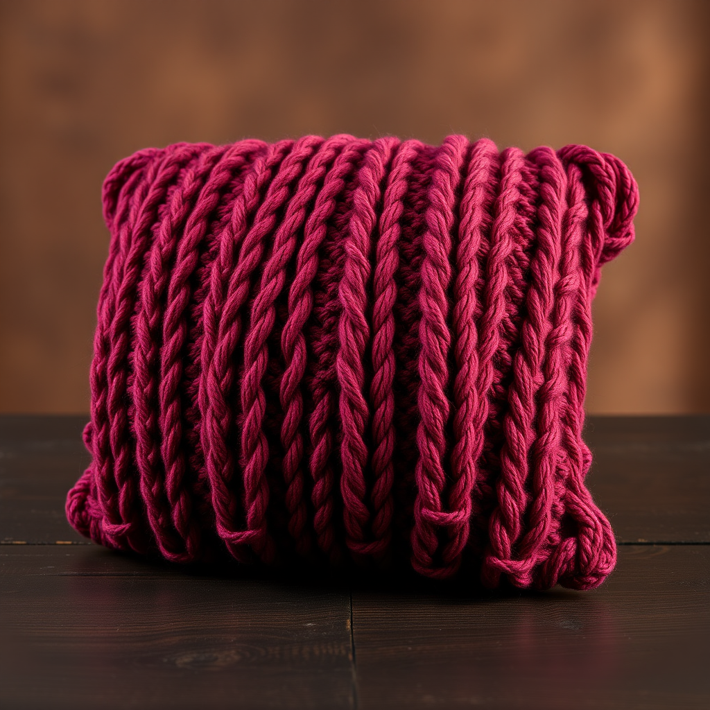 Fireside Melody Cable Knit Cushion Free Pattern