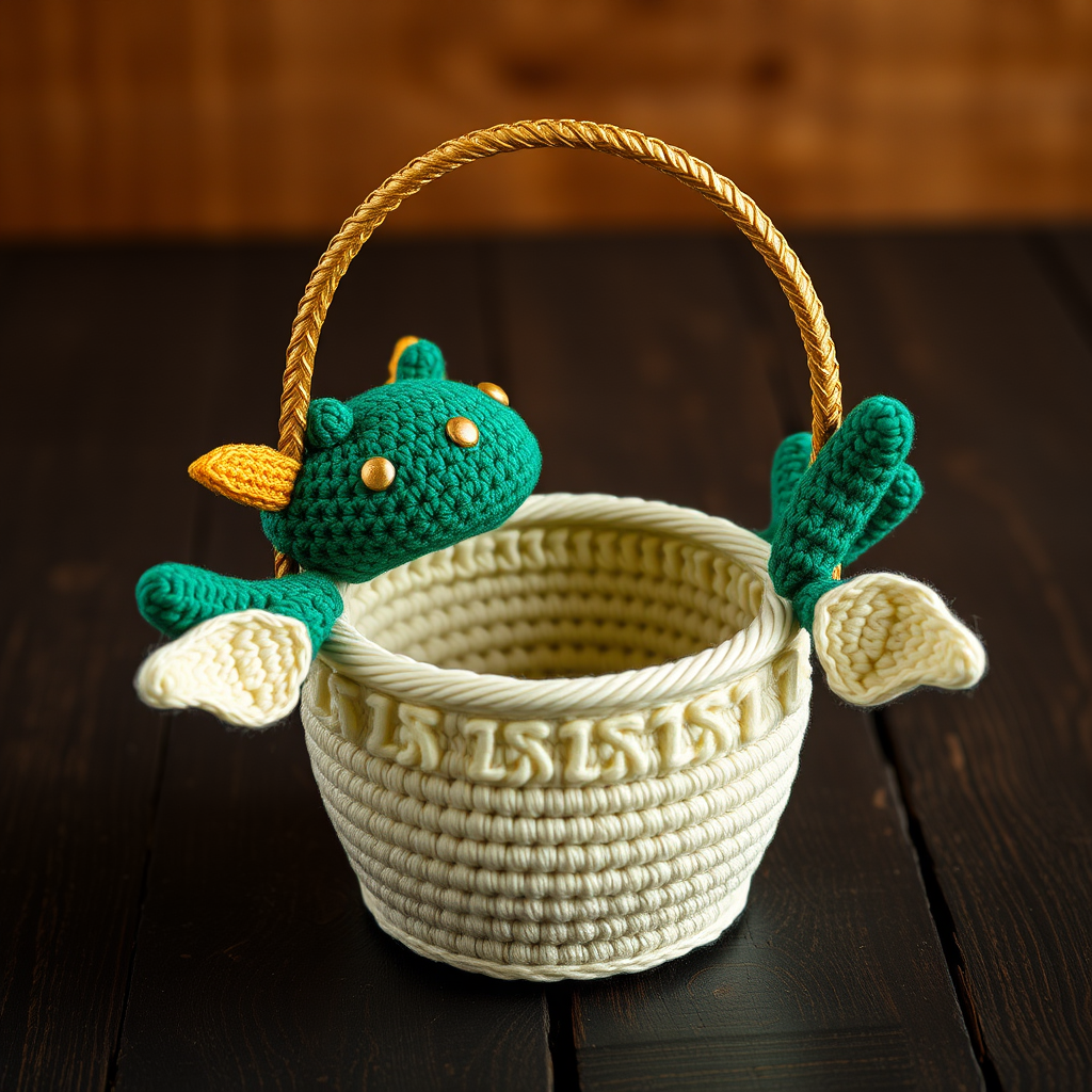 Free Pattern: The Mythical Egg Guardian Basket
