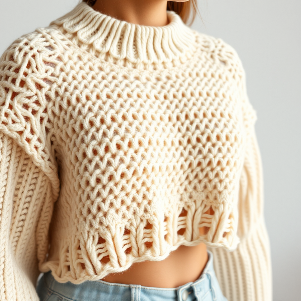 Chunky Knit Cropped Sweater Pattern